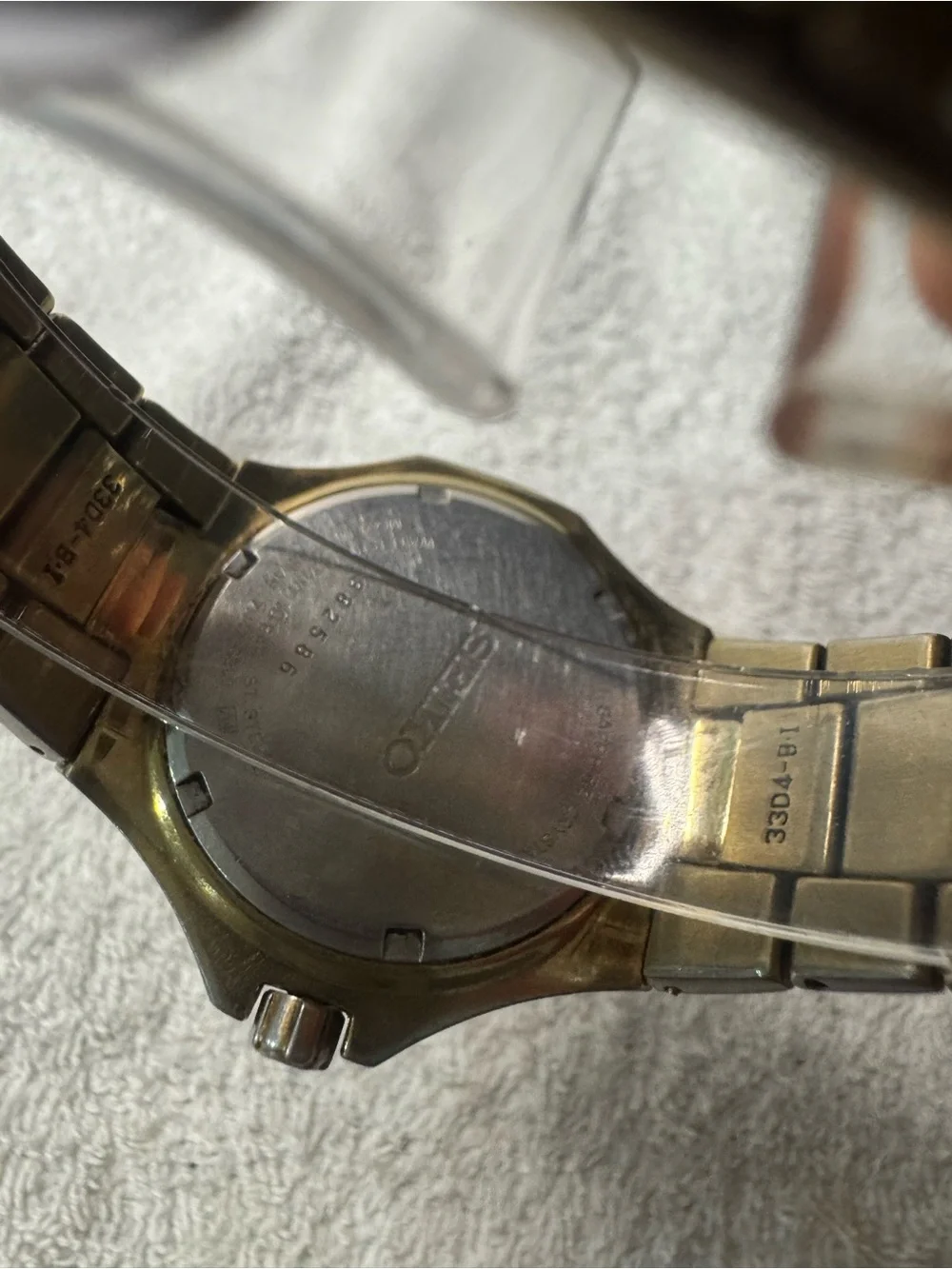 Seiko Gold Tone Men’s Watch with White Dial